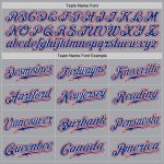 Personalized Gray Royal Pinstripe Baseball Jersey - Authentic Royal-Red Design Personalized Gray Royal Pinstripe Royal-Red