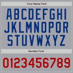 Custom Name & Number Gray Pinstripe Baseball Jersey - Authentic Royal-Red Team Jersey Personalized Gray Royal Pinstripe Royal-Red