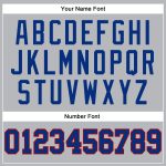 Custom Name and Number Authentic Basketball Jersey - Personalized Gray Royal Pinstripe with Royal-Red Details Personalized