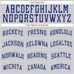 Personalized Authentic Baseball Jersey in Gray and Royal-Red Color Personalized Gray Royal-Red Authentic Baseball Jersey