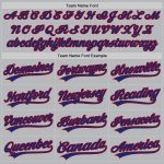 Custom Name and Number Gray and Royal Red Authentic Throwback Baseball Jersey - Personalized Team Apparel Personalized Gray