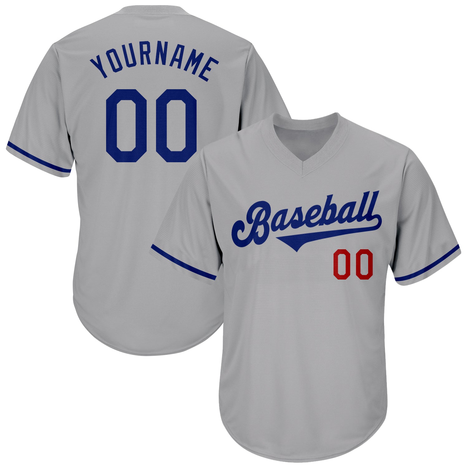 Custom Name Number Baseball Jersey Shirt Personalized Gray Red Rib-Knit Authentic Throwback Team Apparel Personalized Gray
