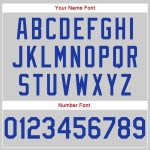 Personalized Authentic Rib-Knit Baseball Jersey Shirt in Gray and Royal-Red Personalized Gray Royal-Red Authentic Throwback