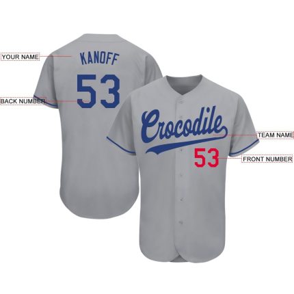 Custom Name and Number Baseball Jersey - Personalized Gray and Royal-Red Team Jersey Personalized Gray Royal-Red Baseball