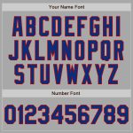 Custom Name Number Gray Royal Red Bomber Varsity Letterman Two Tone Jacket Full Snap Personalized Team Apparel Personalized