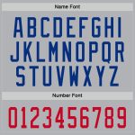Custom Team Hockey Jersey with Personalized Name & Number in Gray and Royal-Red Personalized Gray Royal-Red Hockey Jersey