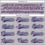 Custom Name and Number Hockey Jersey - Personalized Gray and Royal-Red Lace Neck Team Shirt Personalized Gray Royal-Red Hockey
