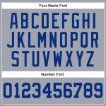 Personalized Gray Performance T-Shirt - Royal-Red Long Sleeve Tee for Men and Women Personalized Gray Royal-Red Long Sleeve