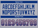 Personalized Custom Name and Number Football Jersey in Gray and Royal Red Mesh Design Personalized Gray Royal-Red Mesh Drift
