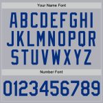 Custom Name and Number Unisex Gray Royal Softball Jersey - Personalized Two-Button Team Apparel Personalized Gray Royal Two-Button