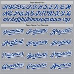Custom Name and Number Gray Royal-White Baseball Jersey - Authentic Raglan Sleeves Team Gear Personalized Gray Royal-White