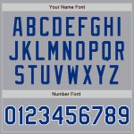 Custom Name and Number Gray Royal-White Baseball Jersey - Authentic Raglan Sleeves Team Gear Personalized Gray Royal-White