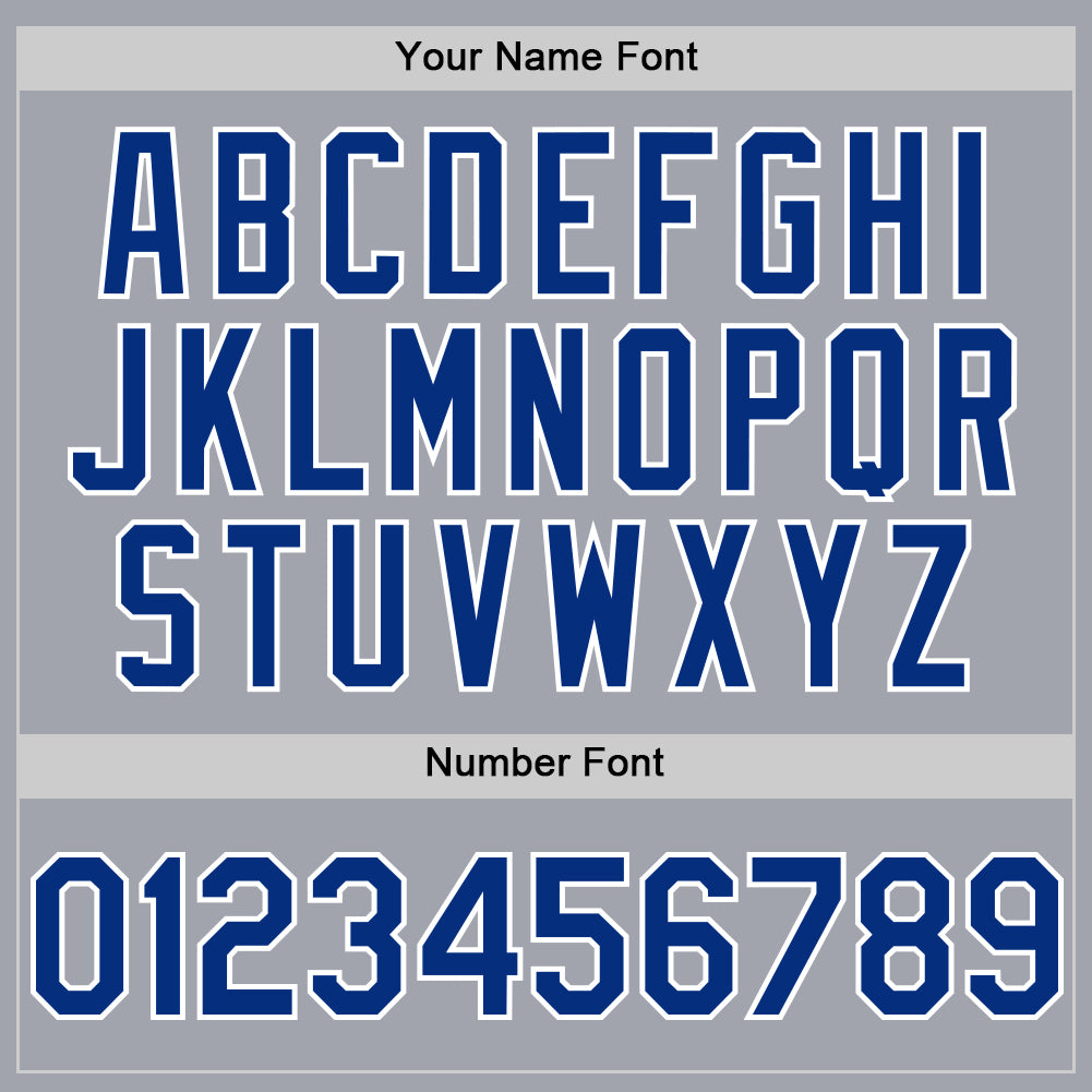 Personalized Gray Royal-White Authentic Sleeveless Baseball Jersey Personalized Gray and White Authentic Sleeveless Baseball Jersey for Men Personalized Gray Royal-White Authentic Sleeveless - Image 4