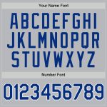 Personalized Baseball Jersey with Custom Name and Number, Gray Royal-White Authentic Throwback Team Design Personalized Gray