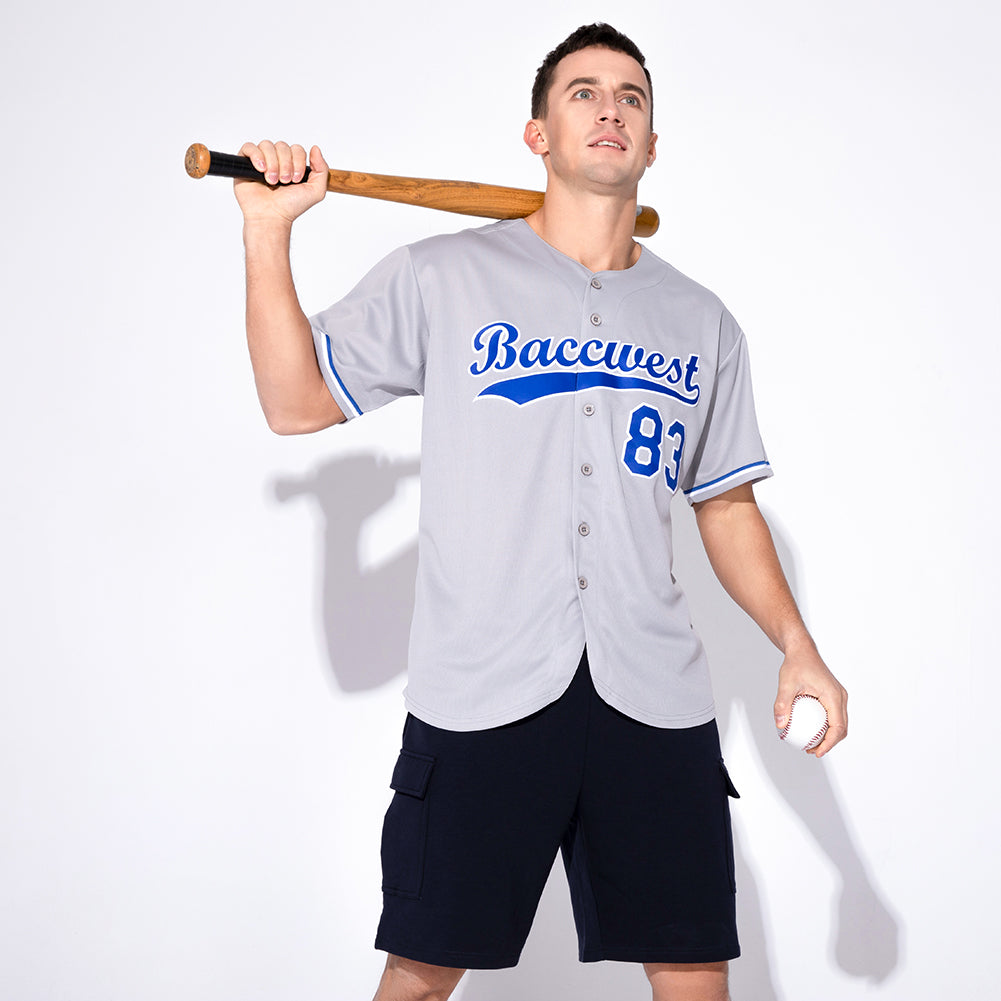 Personalized Gray and White Baseball Jersey for Custom Sports Apparel Personalized Gray Royal-White Baseball Jersey