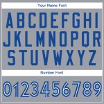 Custom Name and Number Gray Royal-White Baseball Jersey | Personalized Team Apparel Personalized Gray Royal-White Baseball