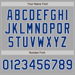 Custom Gray Royal and White Varsity Letterman Bomber Jacket Full-Snap for Men and Women Personalized Gray Royal-White Bomber