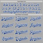 Custom Gray Royal and White Varsity Letterman Bomber Jacket Full-Snap for Men and Women Personalized Gray Royal-White Bomber