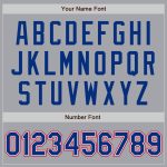 Custom Name and Number Gray Royal White-Red Varsity Bomber Full-Snap Letterman Jacket - Personalized Team Apparel Personalized