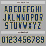 Custom Name and Number Varsity Letterman Bomber Jacket Gray Royal-Yellow Two Tone Full-Snap Personalized Gray Royal-Yellow