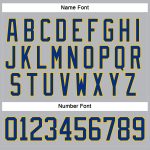 Personalized Hockey Jersey with Custom Name and Number, Gray Royal-Yellow Lace Neck Team Apparel Personalized Gray Royal-Yellow
