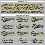 Personalized Hockey Jersey with Custom Name and Number, Gray Royal-Yellow Lace Neck Team Apparel Personalized Gray Royal-Yellow
