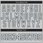 Custom Name and Number Personalized Basketball Jersey - Gray Silver-Black Authentic Throwback Design Personalized Gray Silver-Black