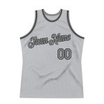 Custom Gray-Black Basketball Jersey with Name and Number - Personalized Authentic Throwback Design Personalized Gray Steel