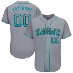 Custom Name Number Authentic Drift Fashion Baseball Jersey Gray Teal Black Personalized Gray Teal-Black Authentic Drift Fashion