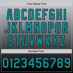 Custom Name and Number Baseball Jersey in Gray Teal-Black - Authentic Fade Fashion Team Style Personalized Gray Teal-Black