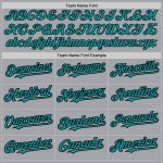 Custom Name and Number Personalized Baseball Jersey Gray Teal Black Authentic Raglan Sleeves Personalized Gray Teal-Black