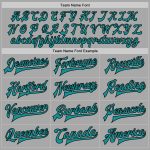 Custom Two Tone Bomber Jacket with Name and Number - Personalized Gray Teal-Black Varsity Full-Snap Letterman Jacket Personalized