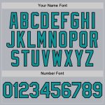 Custom Name and Number Authentic Baseball Jersey - Personalized Gray Teal-Black Line Team Gear Personalized Gray Teal-Black