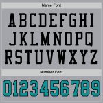 Customizable Gray Teal-Black Authentic Football Jersey with Personalized Name and Number - Team Spirit Gear Personalized
