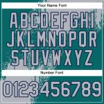 Custom 3D Pattern Baseball Jersey - Personalized Gray Teal-Navy Brush Stroke Design with Name and Number Personalized Gray