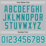 Custom Name and Number Personalized Baseball Jersey - Gray Teal-White Authentic Throwback Team Style Personalized Gray Teal-White