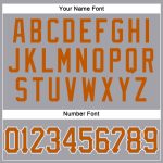 Custom Name and Number Gray Texas Baseball Jersey - Authentic Orange-White Team Apparel Personalized Gray Texas Orange-White