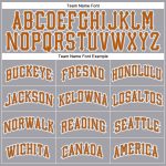 Custom Name and Number Gray Texas Baseball Jersey - Authentic Orange-White Team Apparel Personalized Gray Texas Orange-White