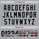 Personalized Vintage USA Flag Baseball Jersey - Custom Name & Number, Gray Authentic Team Apparel Personalized Gray Vintage