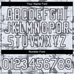 Custom Name and Number Chinese Style Performance T-Shirt - 3D Gray White Black Mountain Design Personalized Gray White-Black