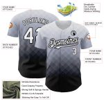 Custom Baseball Jersey with Personalized Name and Number, 3D Gray White-Black Pattern, Authentic Team Design Personalized