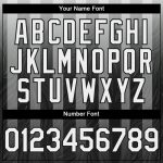 Custom Baseball Jersey with 3D Stripes Pattern - Personalized Gray White Black Design, Include Name & Number Personalized