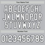 Custom Name and Number Throwback Baseball Jersey - Personalized Gray Black White Team Jersey Personalized Gray White-Black