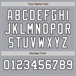 Custom Name and Number Authentic Two Tone Baseball Jersey - Personalized Gray Black Team Jersey Personalized Gray White-Black