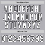 Custom Personalized Baseball Jersey with Team Name and Number - Gray Black White Mesh Authentic Throwback Personalized Gray
