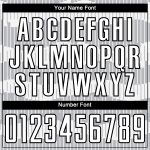 Custom Name and Number Soccer Jersey - Personalized Gray Black White Pinstripe Sublimation Uniform Personalized Gray White-Black