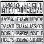 Custom Name and Number Soccer Jersey - Personalized Gray Black White Pinstripe Sublimation Uniform Personalized Gray White-Black