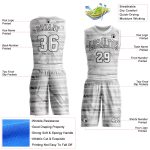 Personalized Round Neck Basketball Jersey - Gray White Black Sublimation Suit Personalized Gray White-Black Round Neck Sublimation