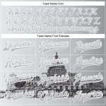 Customizable 3D Pattern United States Capitol Bomber Varsity Jacket with Personalized Name & Number - Gray & Black Design