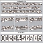 Custom Basketball Shorts with Team Name and Number - Personalized Gray White-Brown Authentic Short Uniforms Personalized